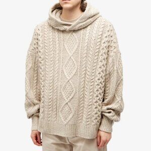 NWT! Fear of God Essentials Cable Knit Oversized Hoodie